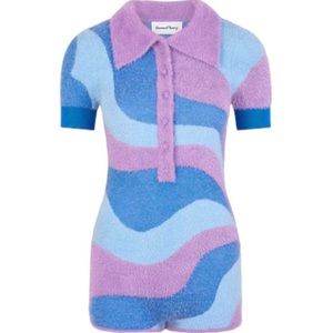 HOUSE OF SUNNY “Good Vibrations” Fuzzy Bodysuit Size 6 NWT